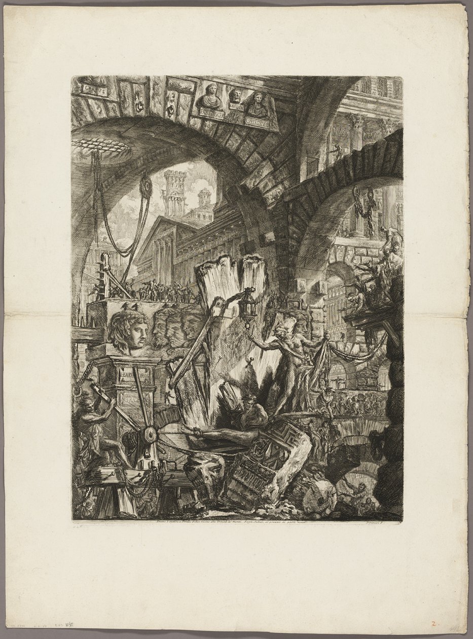 The Man on the Rack, płyta 2 z Imaginary Prisons autorstwa Giovanni Battista Piranesi