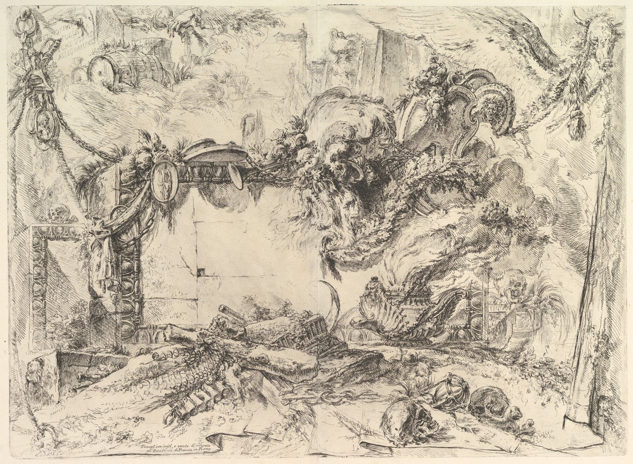 Monumentalna tablica z Grotteschi Grotesques, ca. 1748. autorstwa Giovanni Battista Piranesi