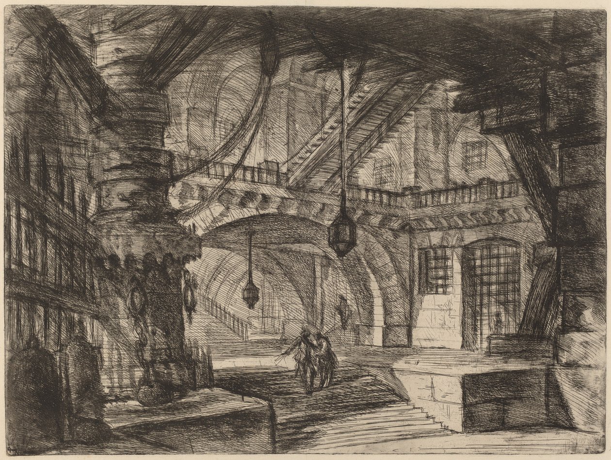 Molo z łańcuchami autorstwa Giovanni Battista Piranesi