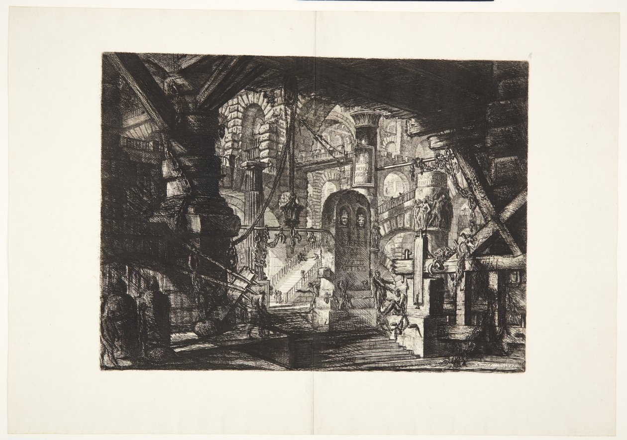 Molo z łańcuchami autorstwa Giovanni Battista Piranesi