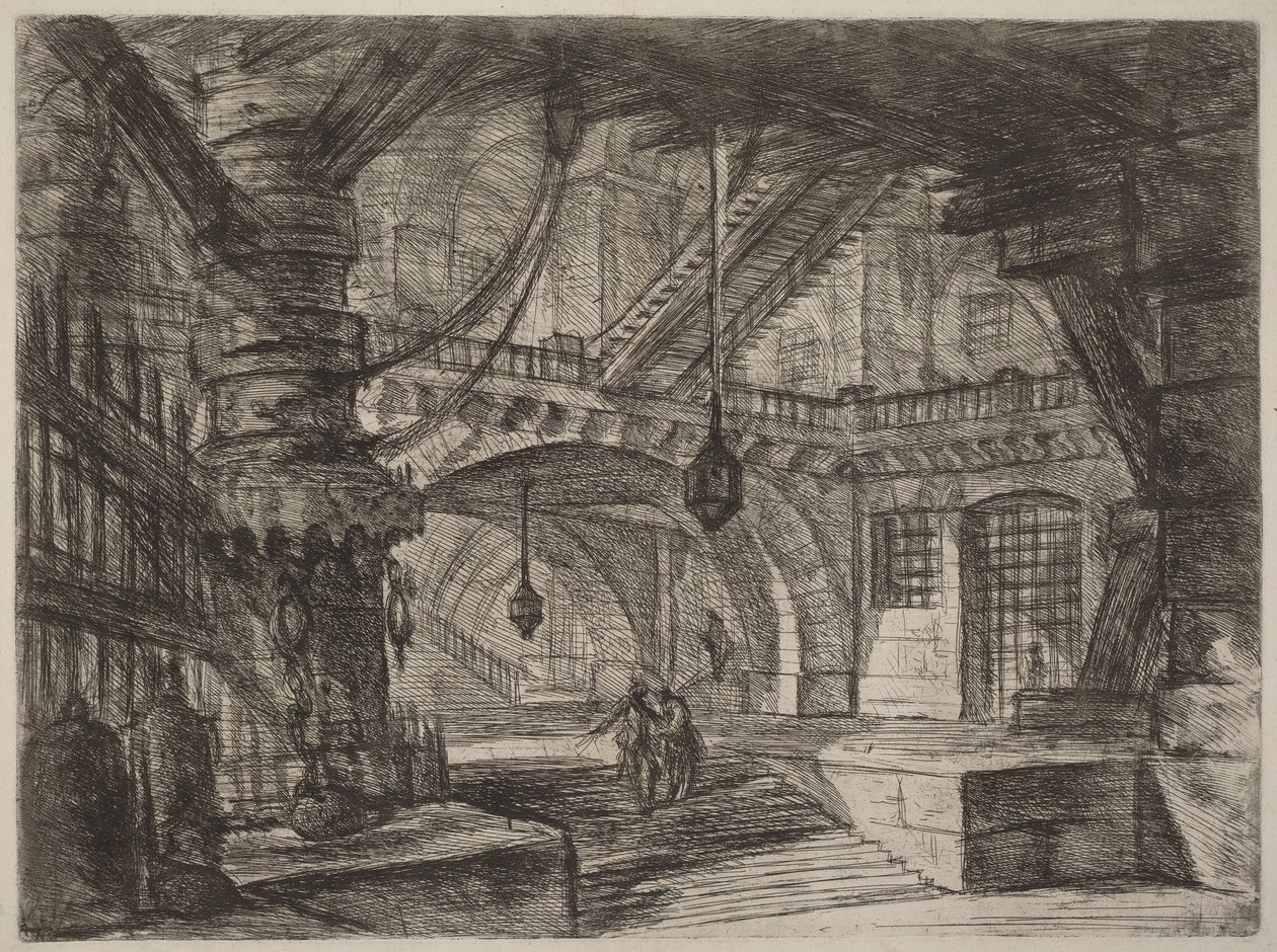 Molo z łańcuchami autorstwa Giovanni Battista Piranesi