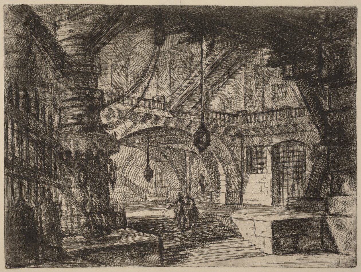 Molo z łańcuchami autorstwa Giovanni Battista Piranesi
