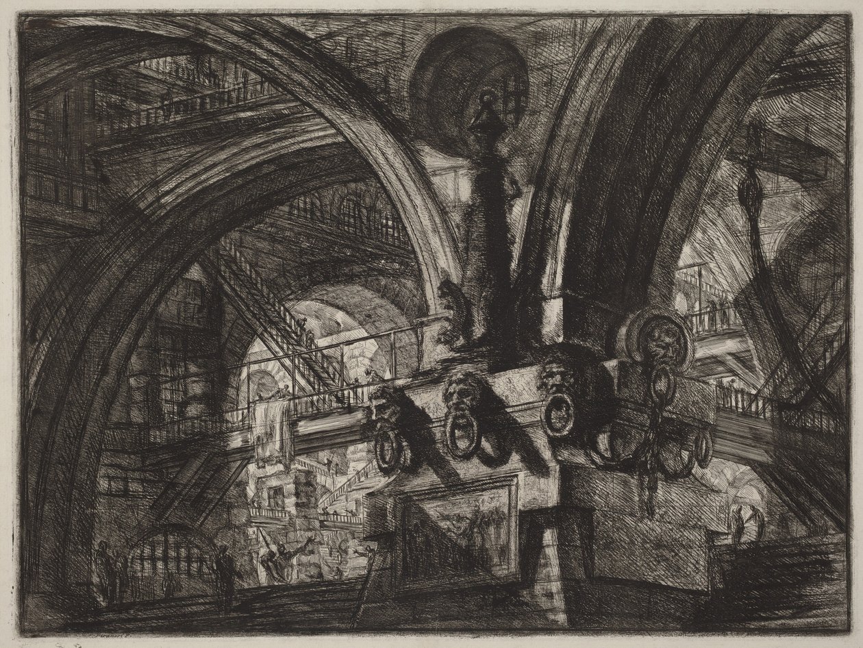 Molo z latarnią autorstwa Giovanni Battista Piranesi