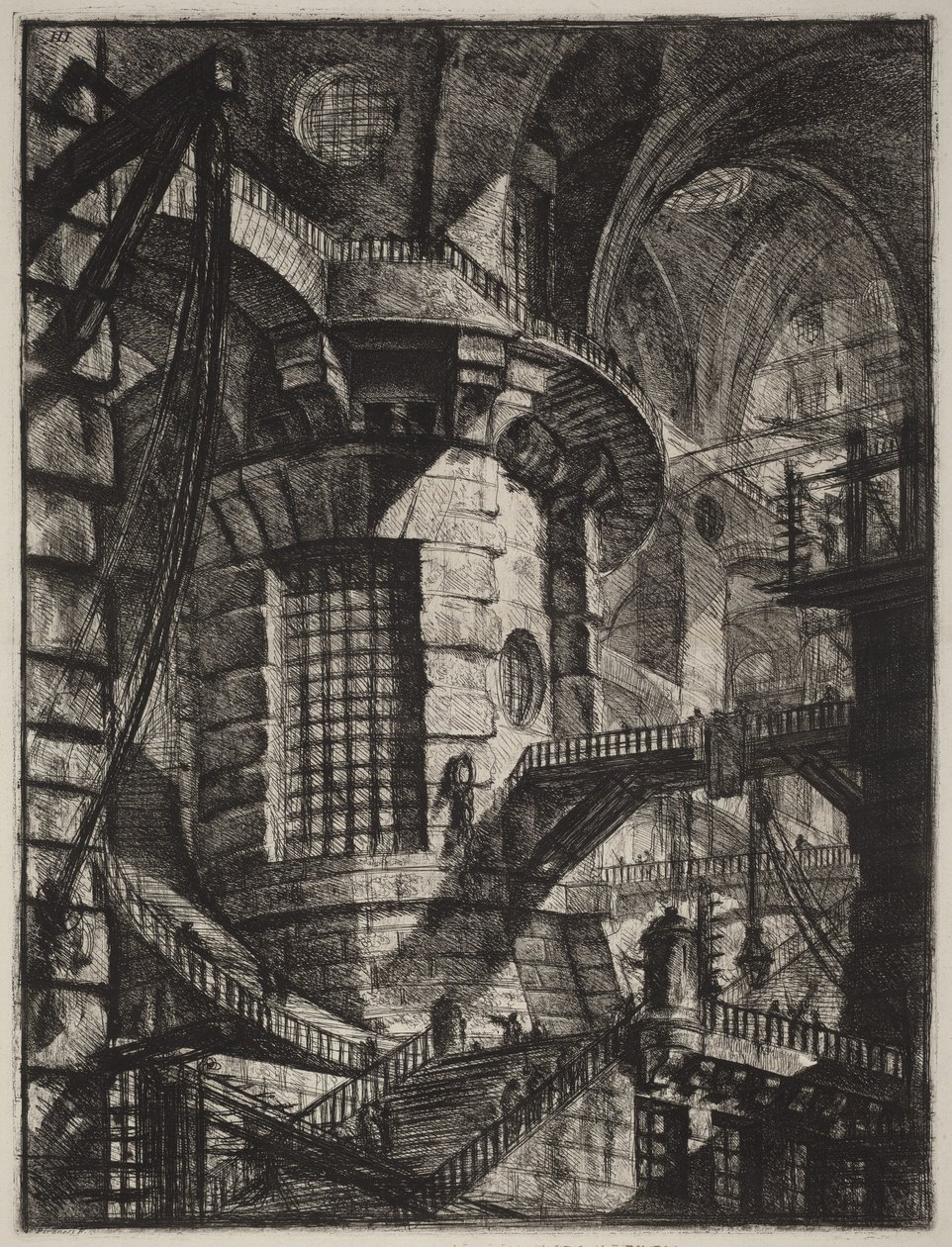 Okrągła wieża autorstwa Giovanni Battista Piranesi