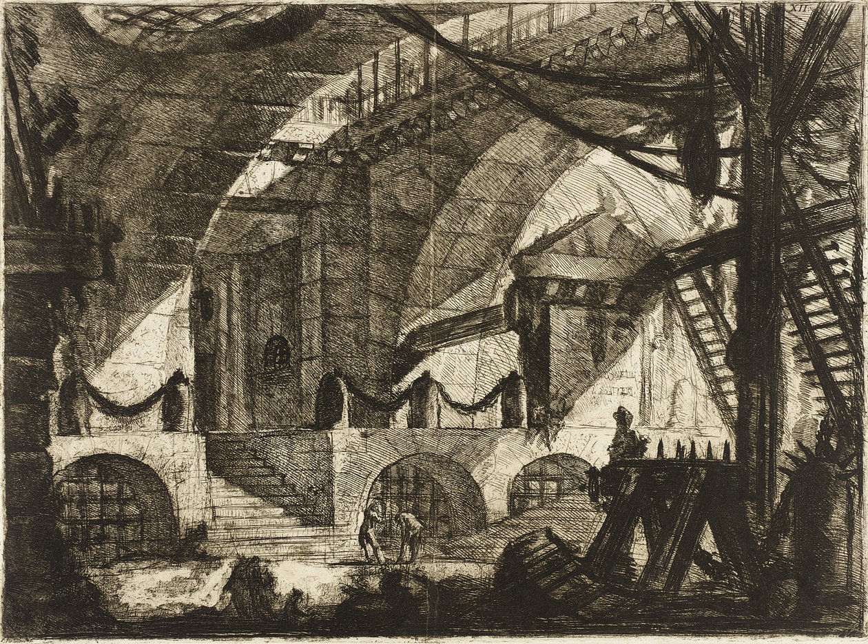 Kozioł do piłowania autorstwa Giovanni Battista Piranesi