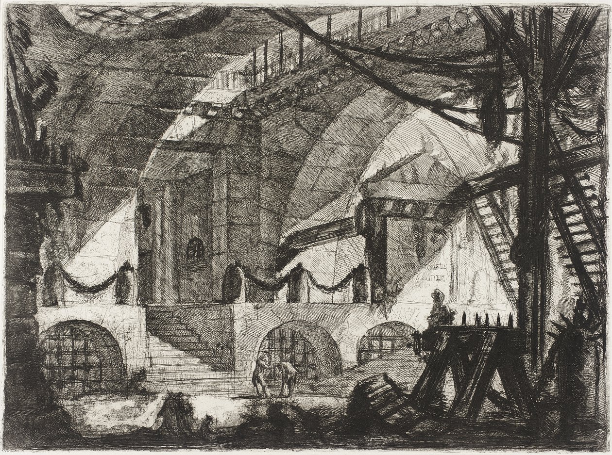 Kozioł do piłowania autorstwa Giovanni Battista Piranesi
