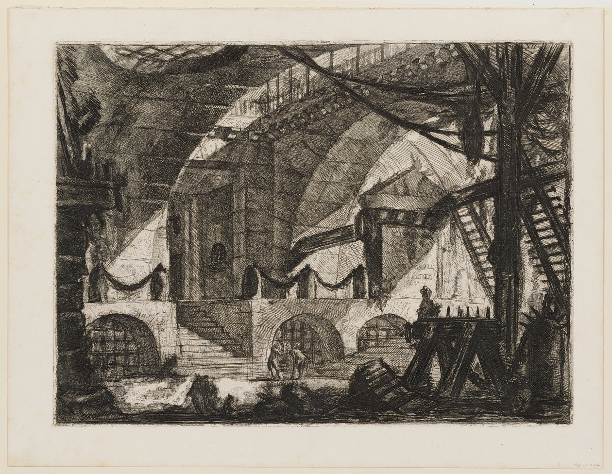 Kozioł do piłowania autorstwa Giovanni Battista Piranesi