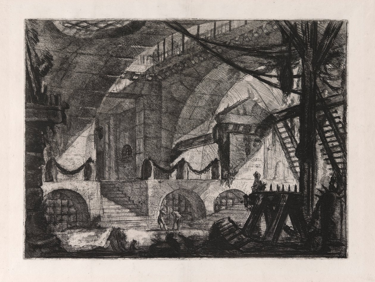 Sawhorse, tablica 12 z Carceri d autorstwa Giovanni Battista Piranesi