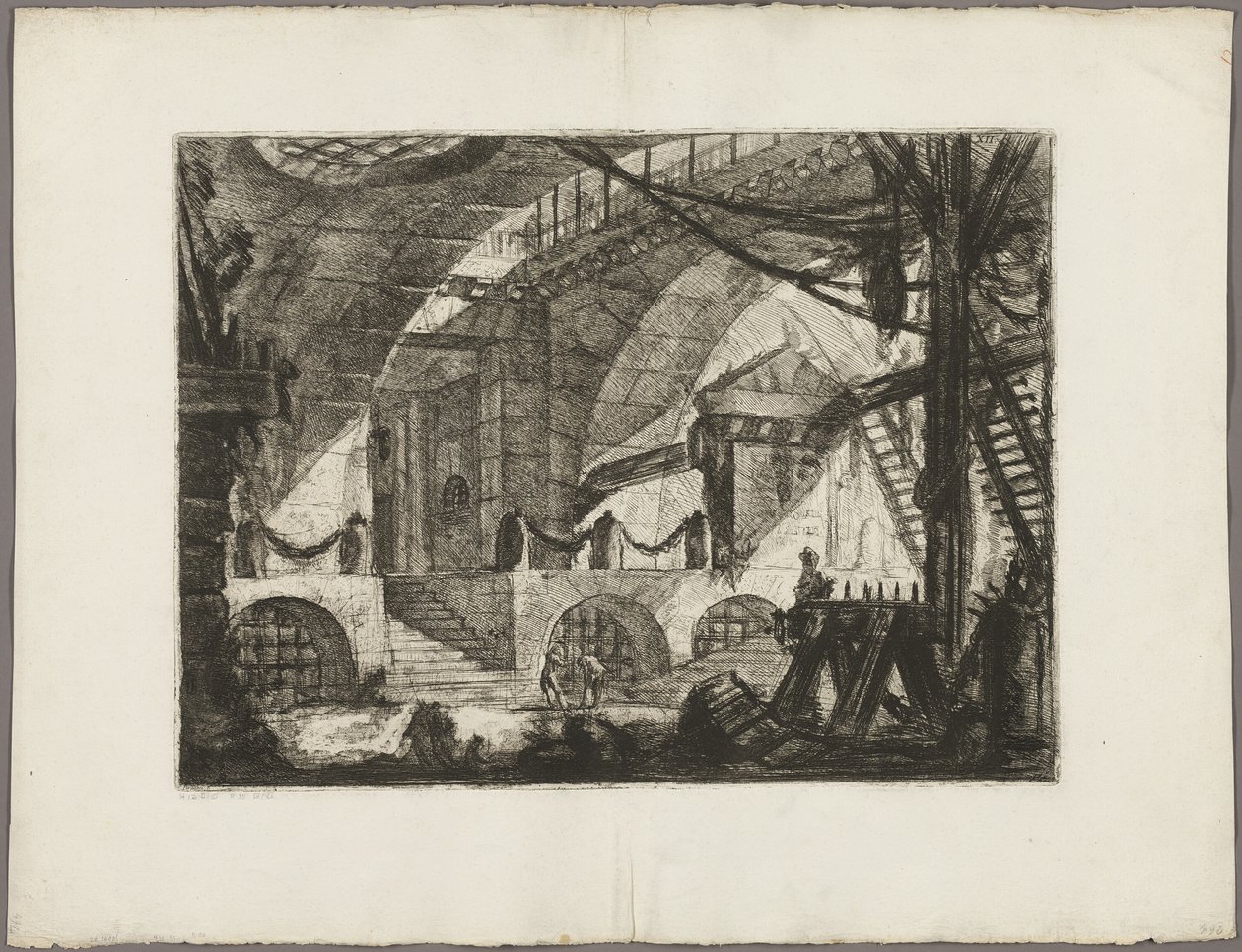 Sawhorse, tablica 12 z Wyimaginowanych Więzien autorstwa Giovanni Battista Piranesi