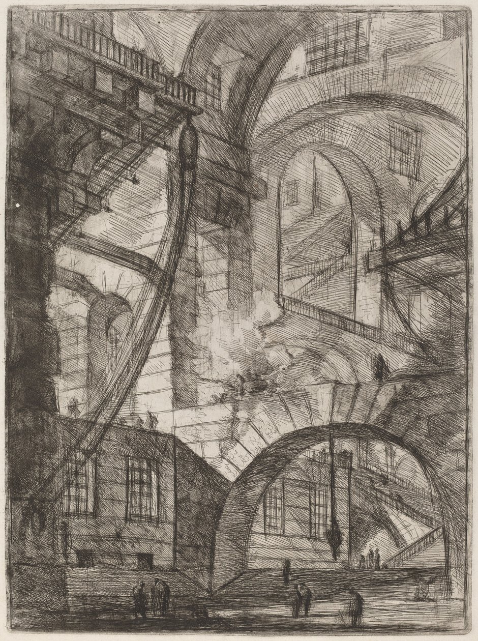 Dymiący ogień autorstwa Giovanni Battista Piranesi