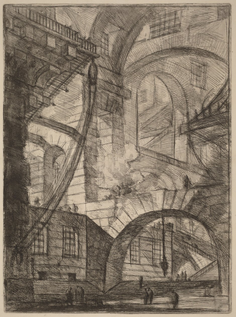 Dymiący ogień autorstwa Giovanni Battista Piranesi