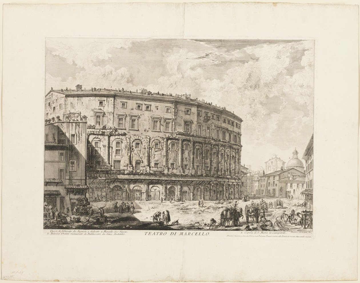 Teatr Marcellusa, z widoków Rzymu autorstwa Giovanni Battista Piranesi