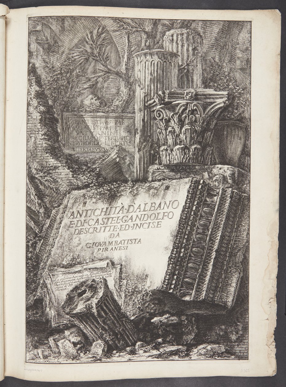 Strona tytułowa autorstwa Giovanni Battista Piranesi