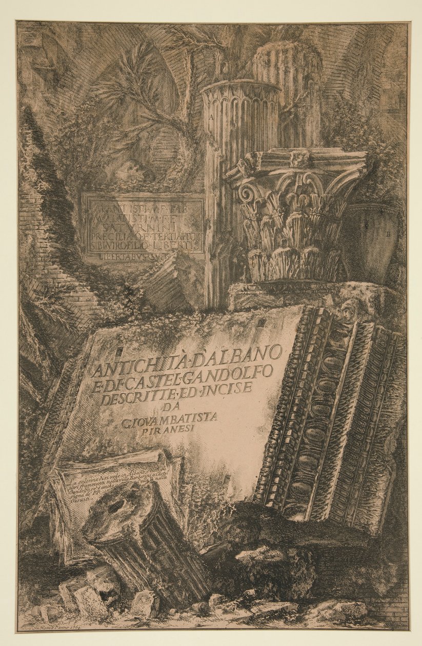 Strona tytułowa: Antichit? d autorstwa Giovanni Battista Piranesi
