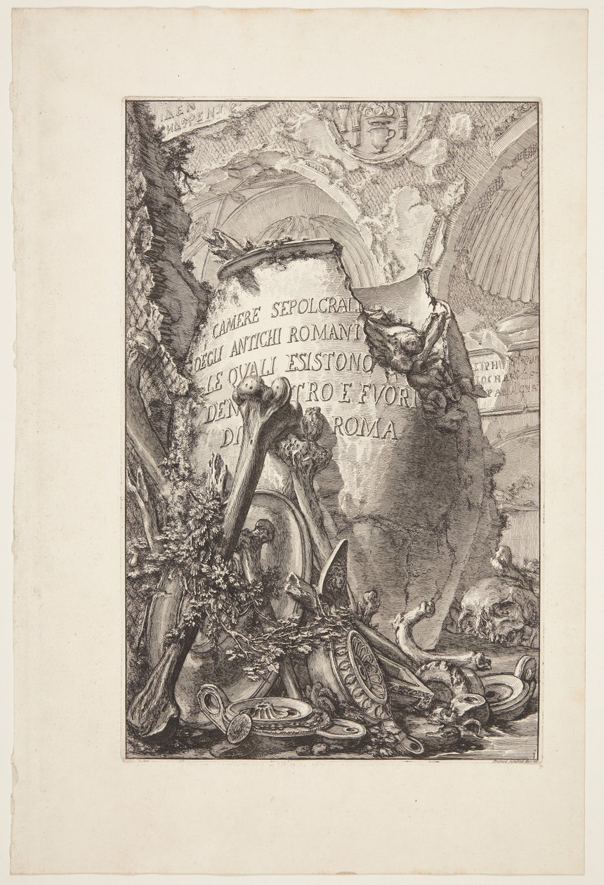 Komnaty grobowe dawnych Rzymian, w Rzymie i poza miastem autorstwa Giovanni Battista Piranesi