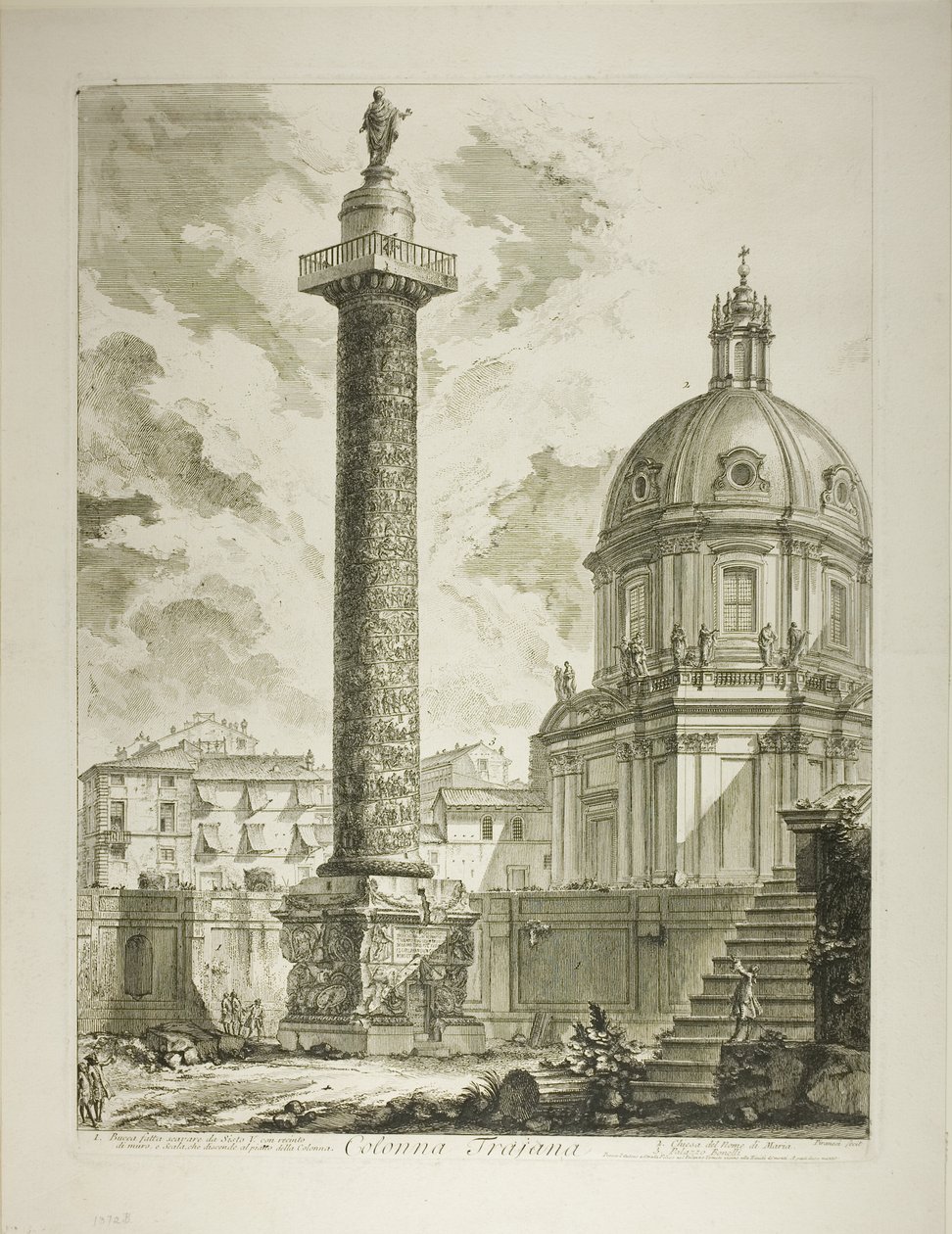 Kolumna Trajana, z Widoki Rzymu autorstwa Giovanni Battista Piranesi