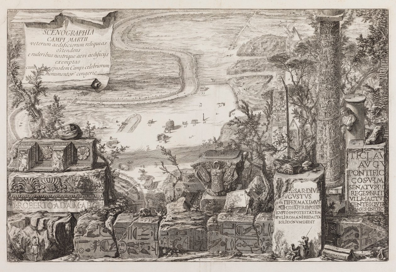 Widok na Pole Marsowe autorstwa Giovanni Battista Piranesi