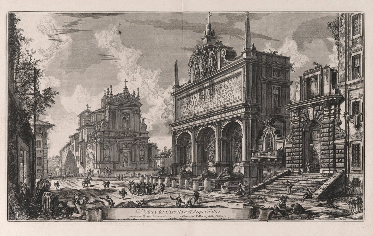 Widok na zamek autorstwa Giovanni Battista Piranesi