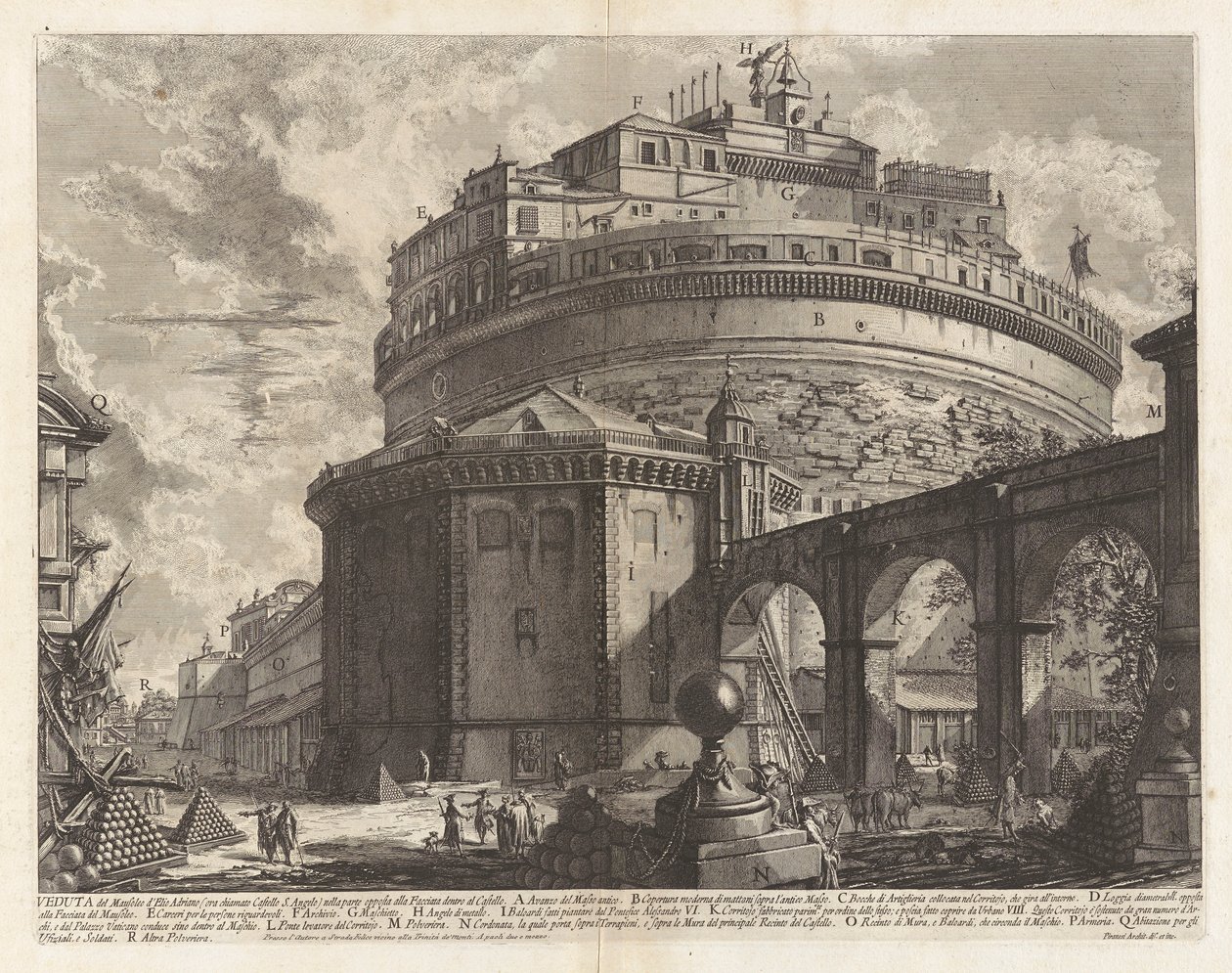 Widok na Mauzoleum d autorstwa Giovanni Battista Piranesi