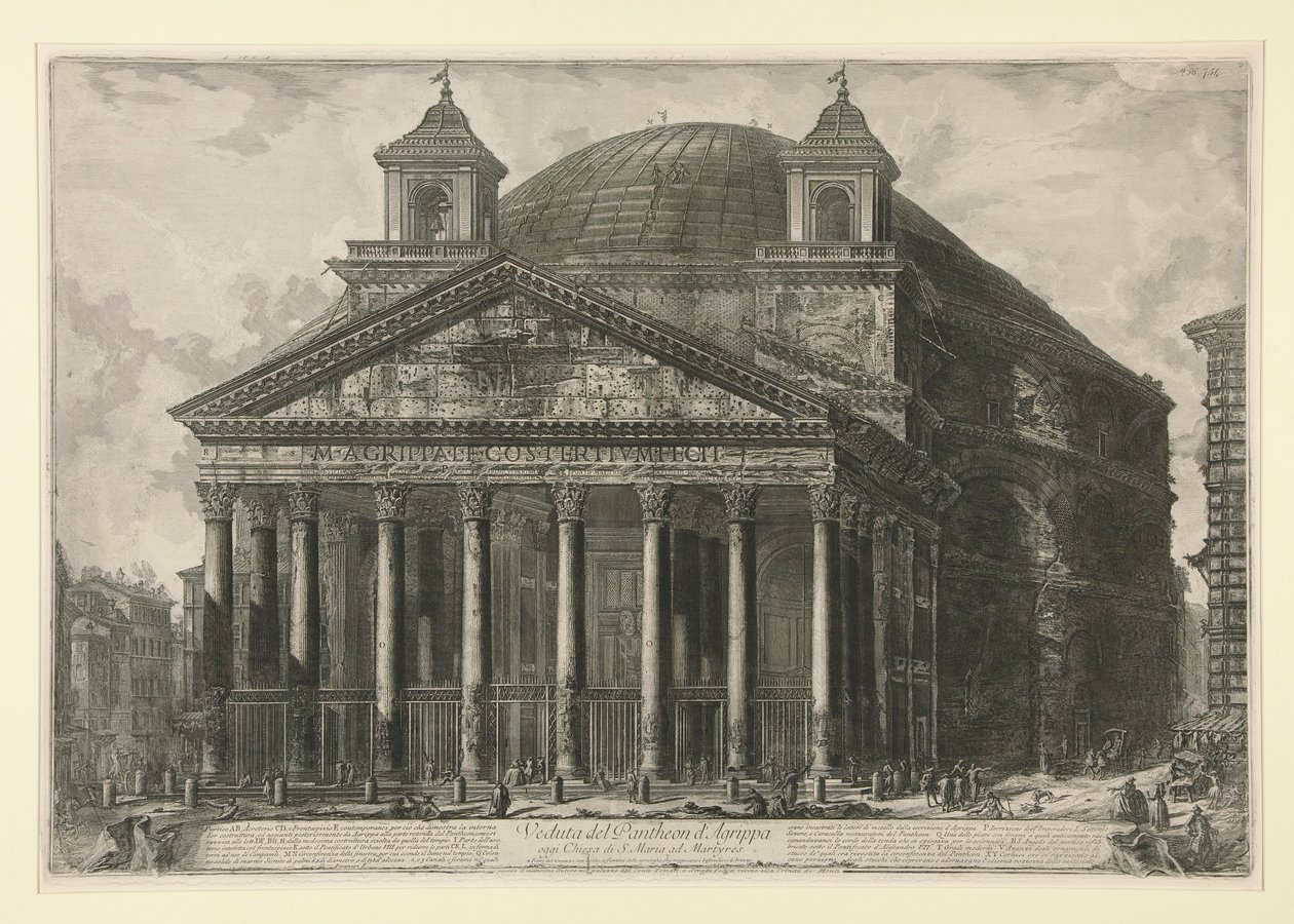 Widok na Panteon d autorstwa Giovanni Battista Piranesi