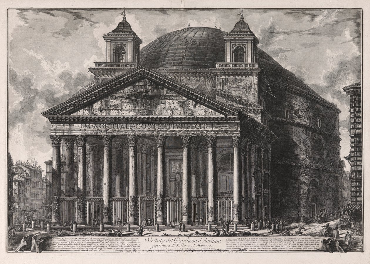 Widok na Panteon d autorstwa Giovanni Battista Piranesi