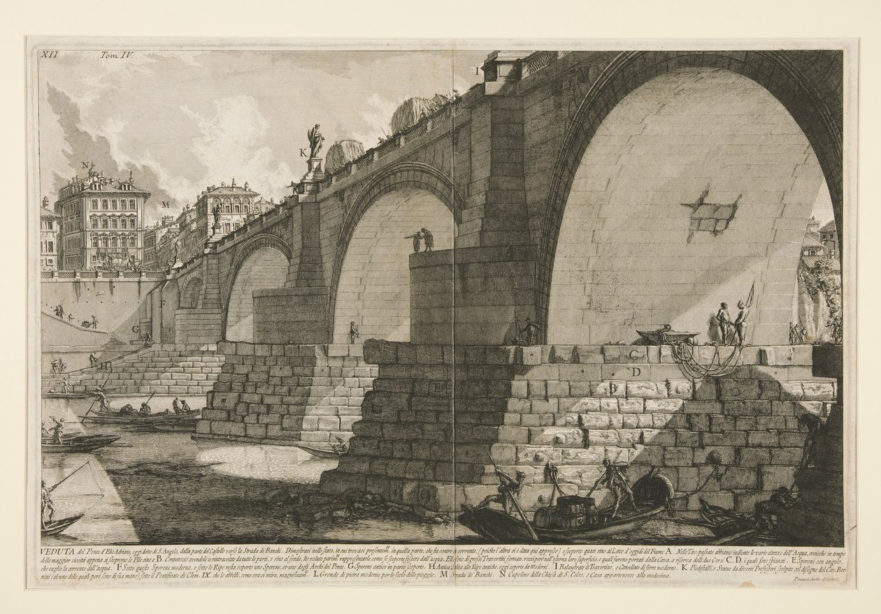 Widok na most d autorstwa Giovanni Battista Piranesi