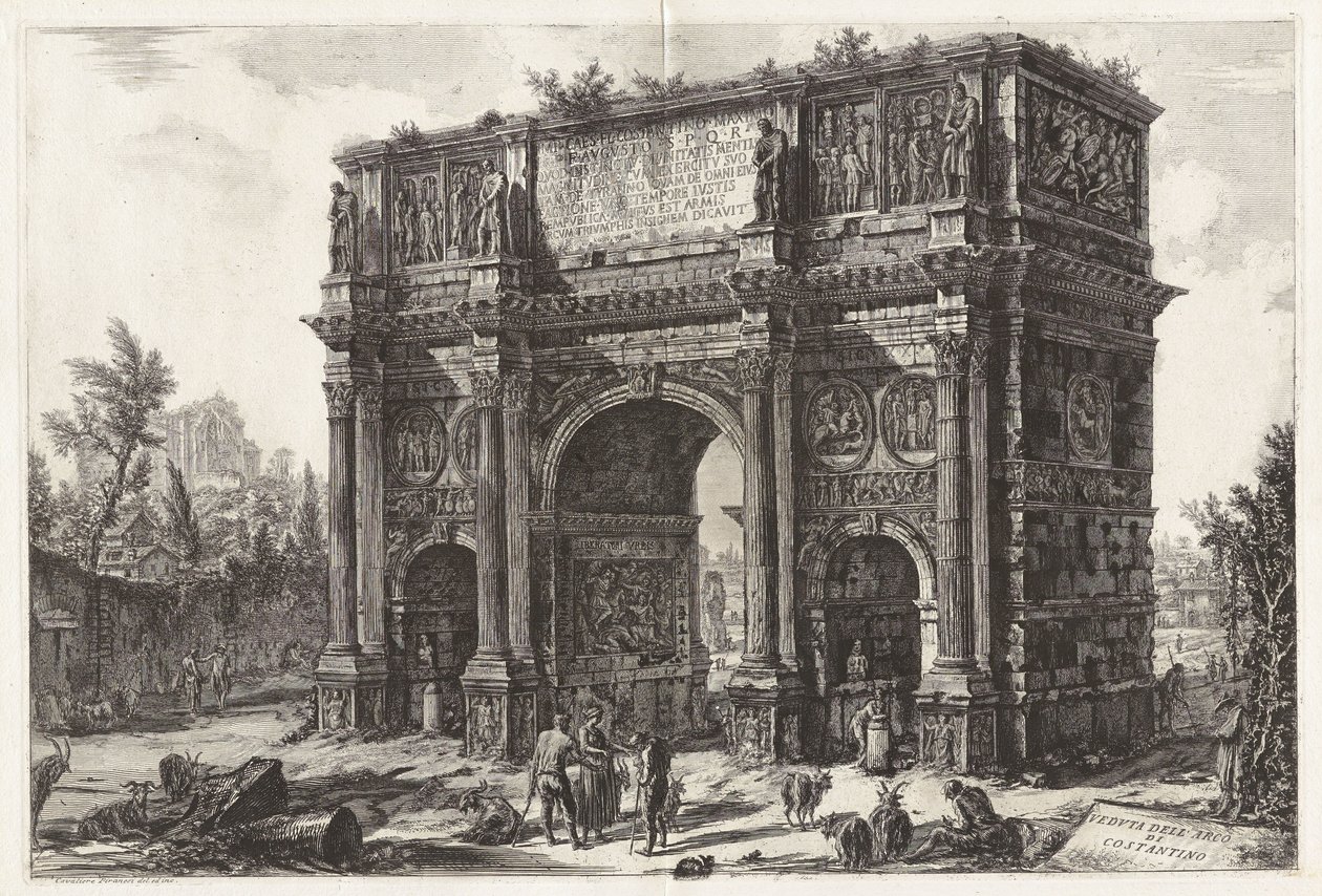 Widok Łuku Konstantyna, z Widoków Rzymu autorstwa Giovanni Battista Piranesi