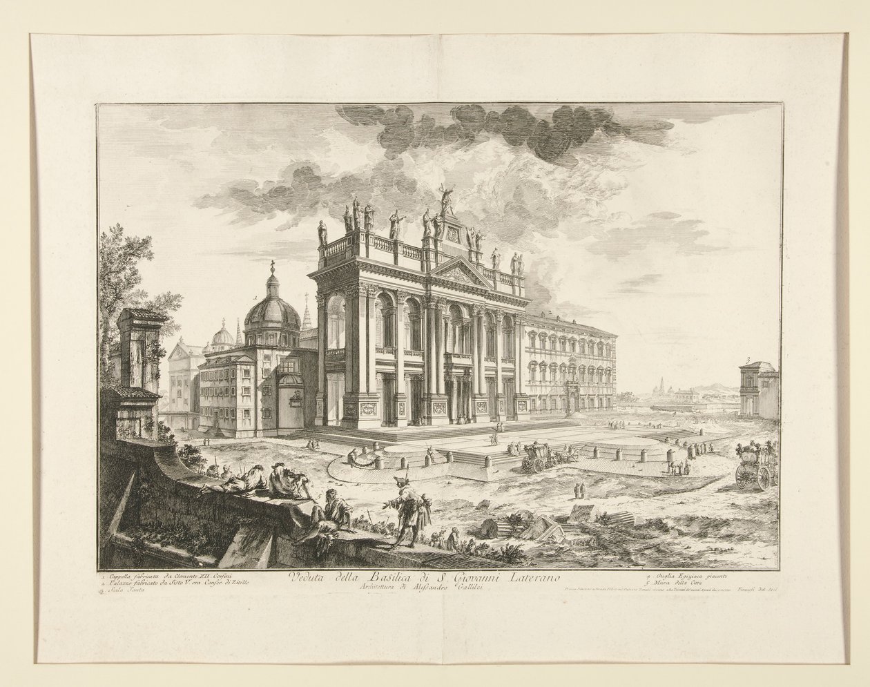 Widok bazyliki S. Giovanni Laterano, z Widoków Rzymu autorstwa Giovanni Battista Piranesi