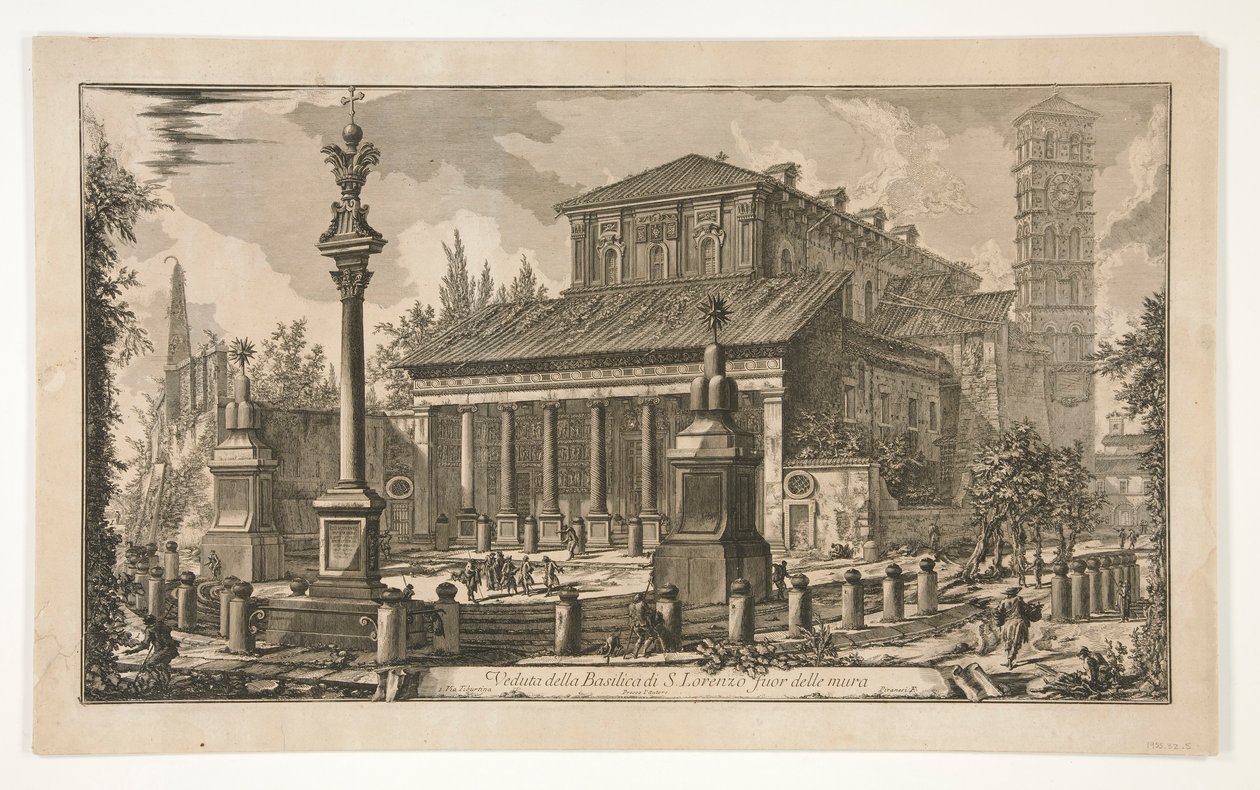 Widok S. Lorenzo za murami, z Vedute di Roma autorstwa Giovanni Battista Piranesi