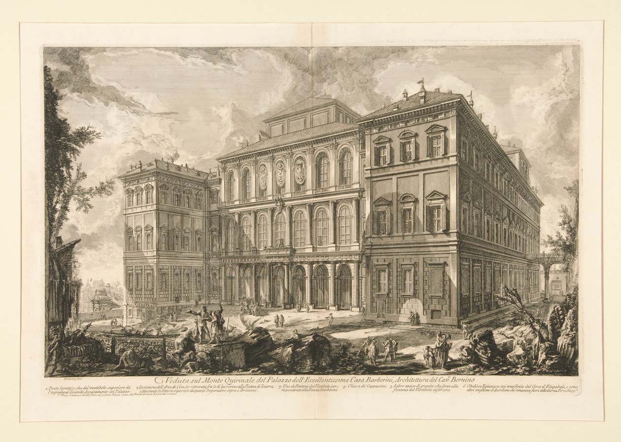 Widok na Palazzo dell autorstwa Giovanni Battista Piranesi