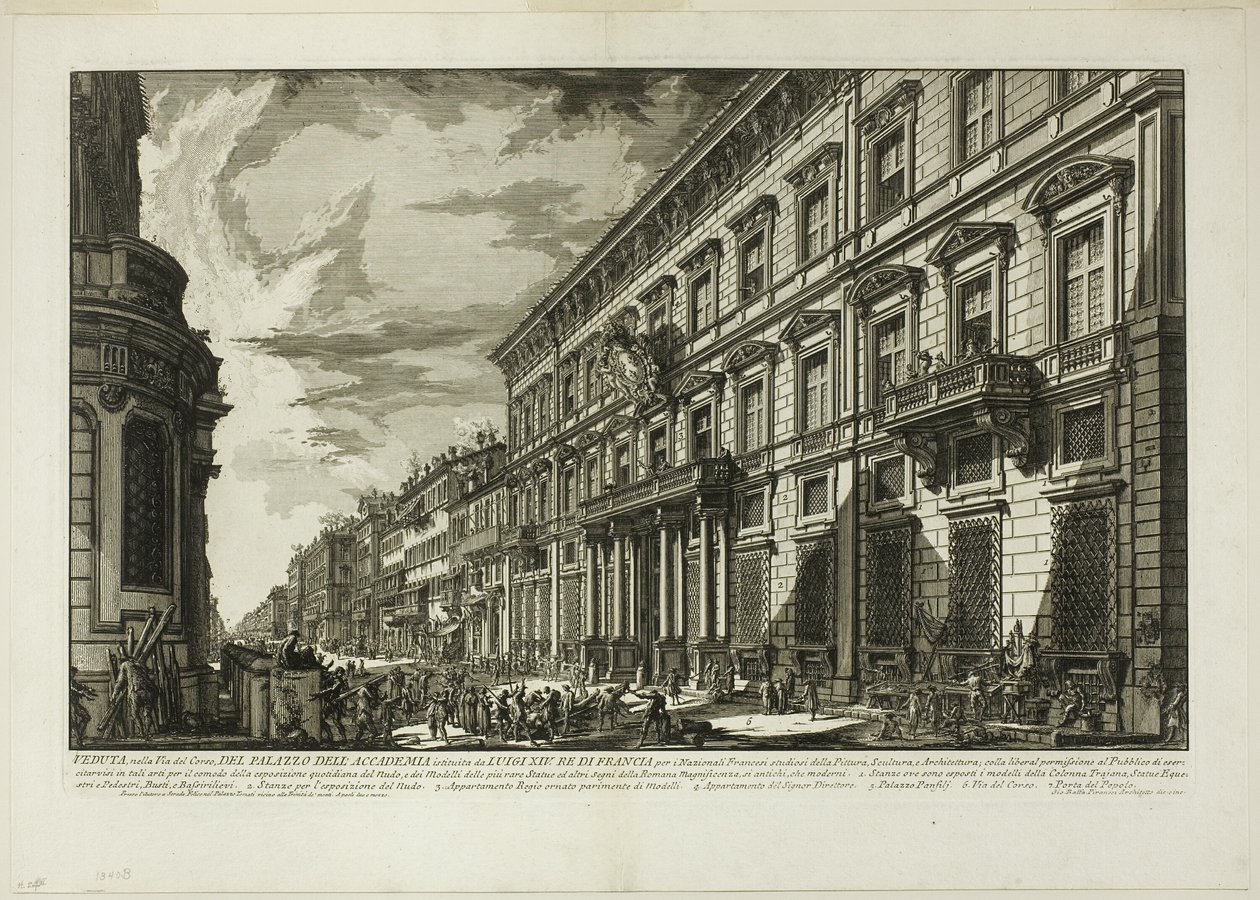 Widok wzdłuż Via del Corso na Palazzo dell