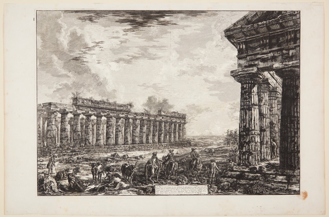 Widok 18 bocznych kolumn, narysowany od strony przeciwnej do tej przedstawionej na pierwszej tablicy [...] autorstwa Giovanni Battista Piranesi