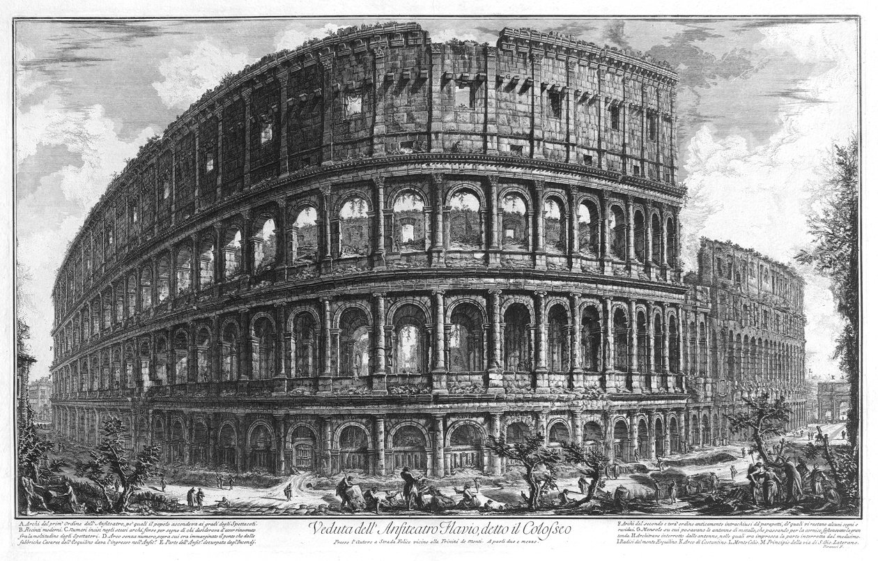 Widok Koloseum w Rzymie autorstwa Piranesi autorstwa Giovanni Battista Piranesi