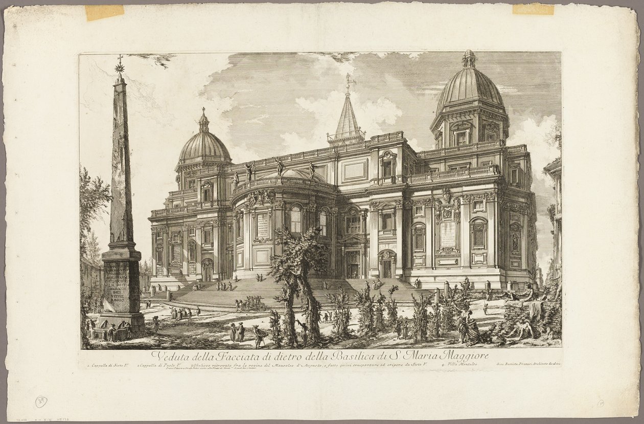 Widok na tylne wejście do bazyliki S. Maria Maggiore, z widoków Rzymu autorstwa Giovanni Battista Piranesi