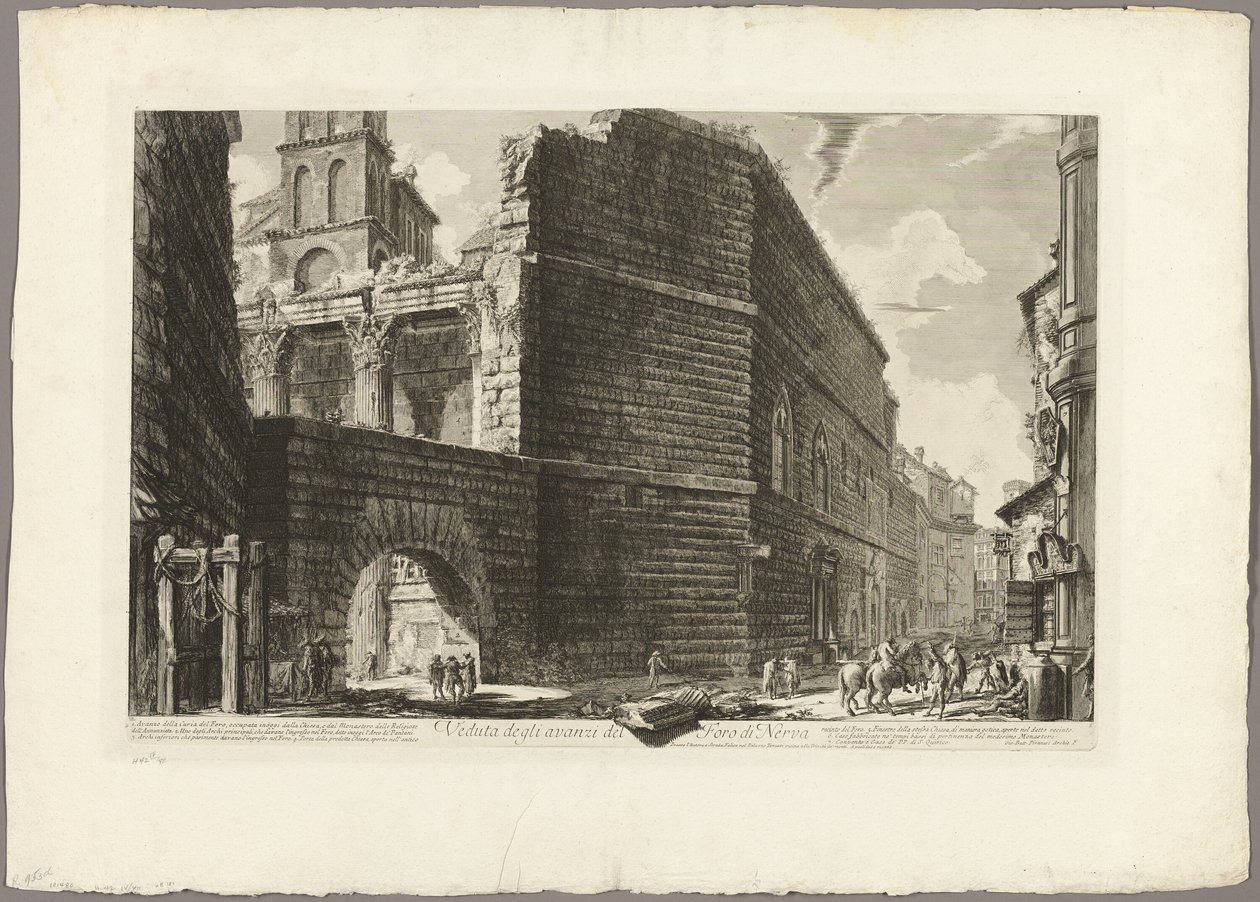 Widok szczątków forum Nerwy, z widoków Rzymu autorstwa Giovanni Battista Piranesi