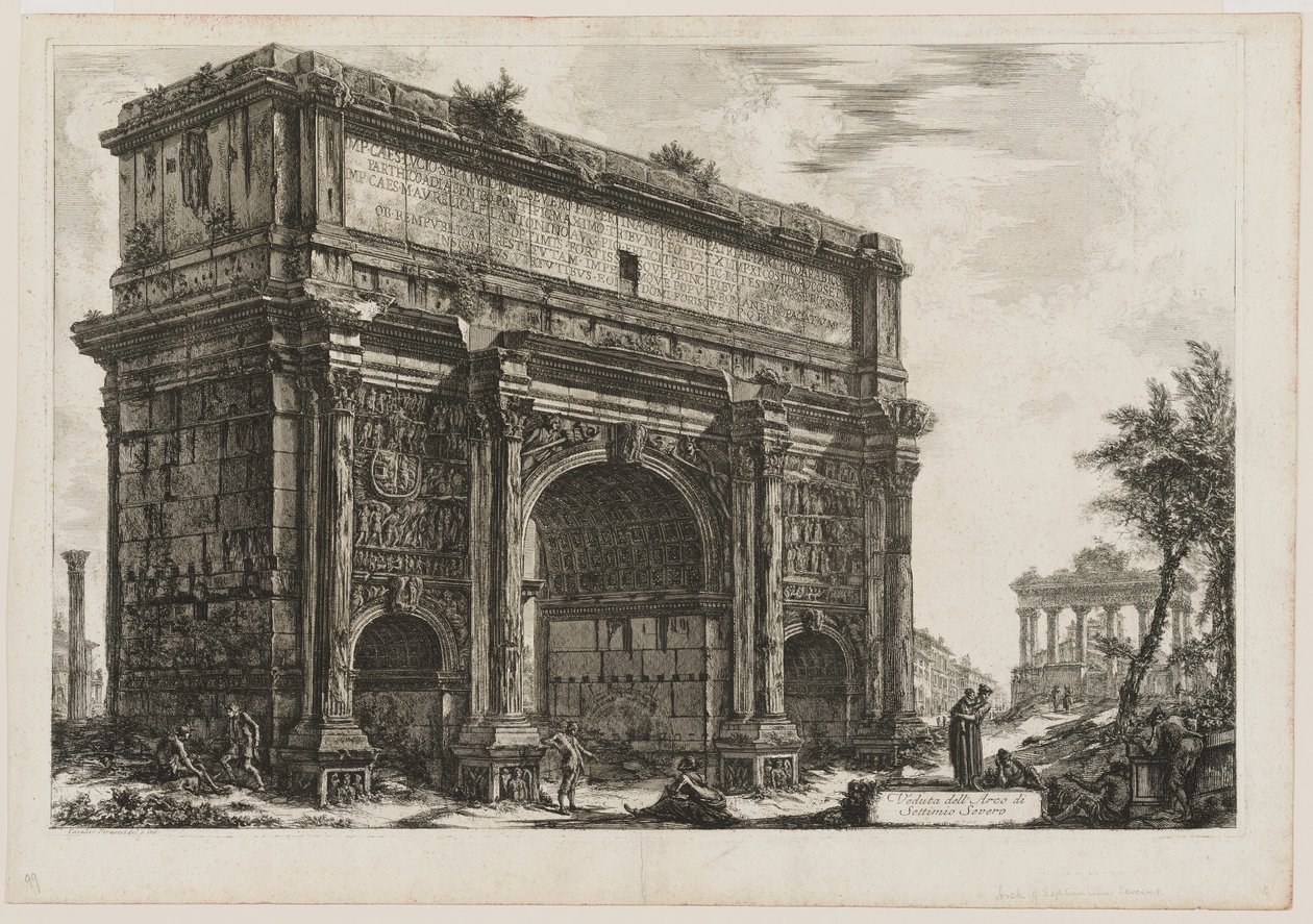 Widok Septymiusza Sewera autorstwa Giovanni Battista Piranesi