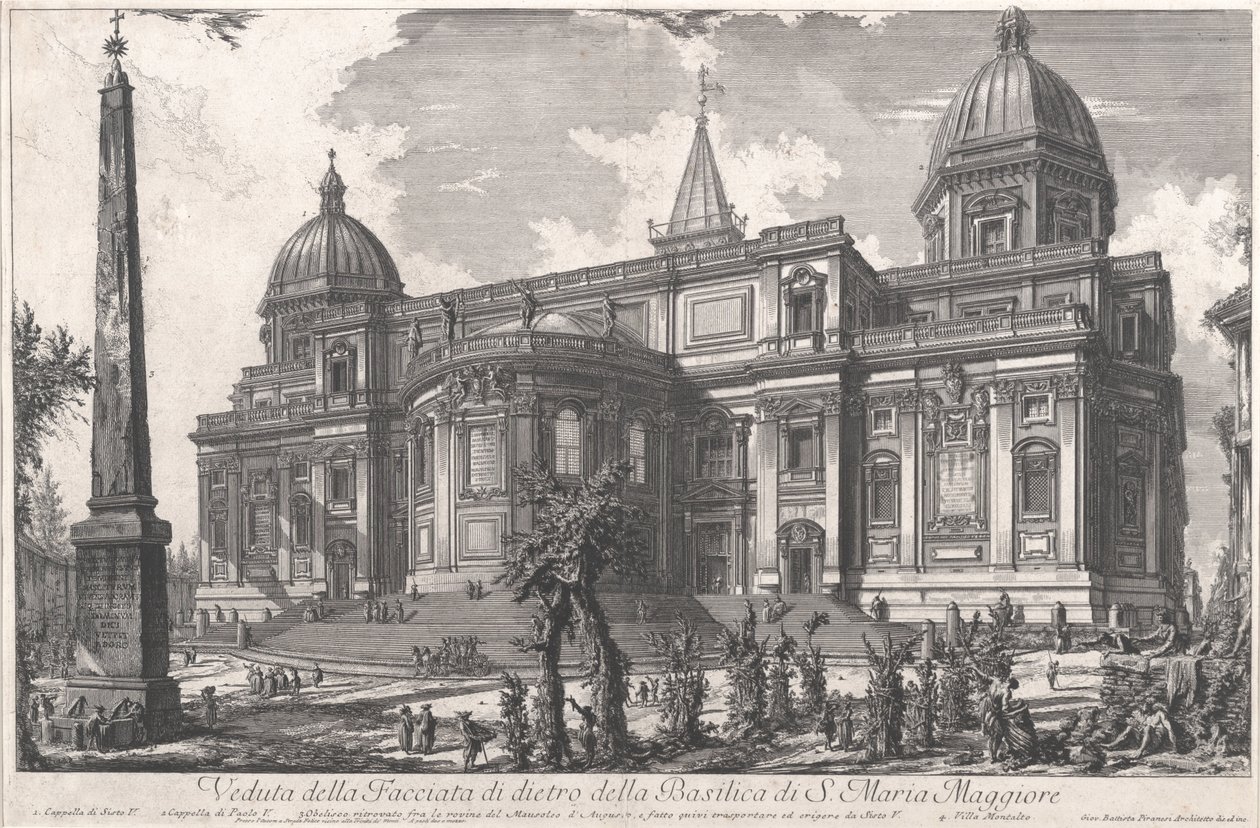 Widok tylnego wejścia do bazyliki S. Maria Maggiore, ok. 1760-1778 (akwaforta) autorstwa Giovanni Battista Piranesi