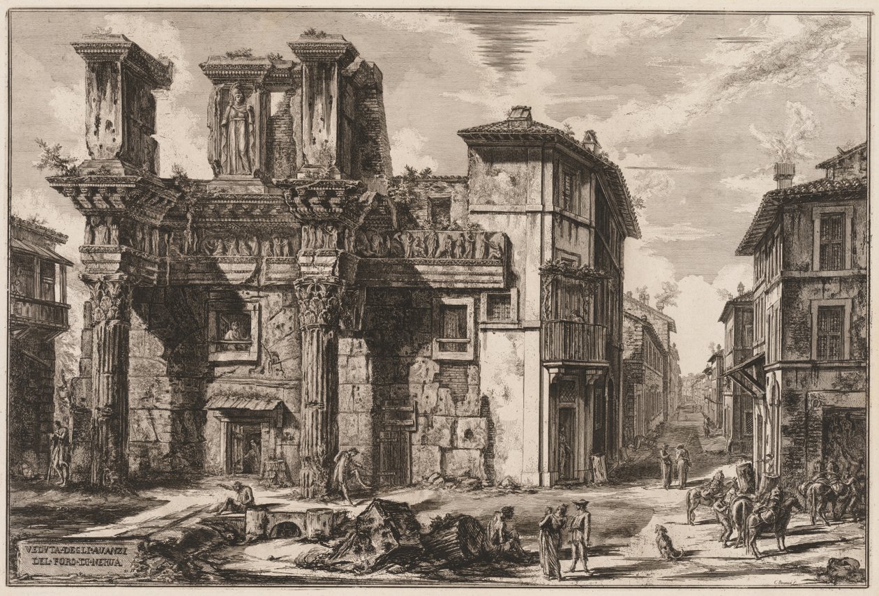 Widoki Rzymu: Forum Nerwy. autorstwa Giovanni Battista Piranesi