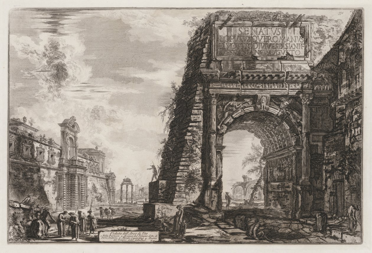 Widoki Rzymu: Łuk lub Tytus, 1776. autorstwa Giovanni Battista Piranesi