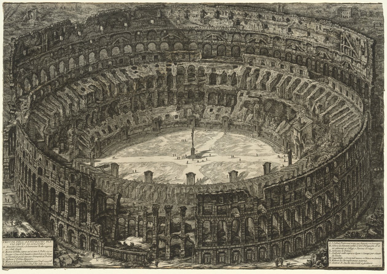 Widoki Rzymu: Koloseum autorstwa Giovanni Battista Piranesi