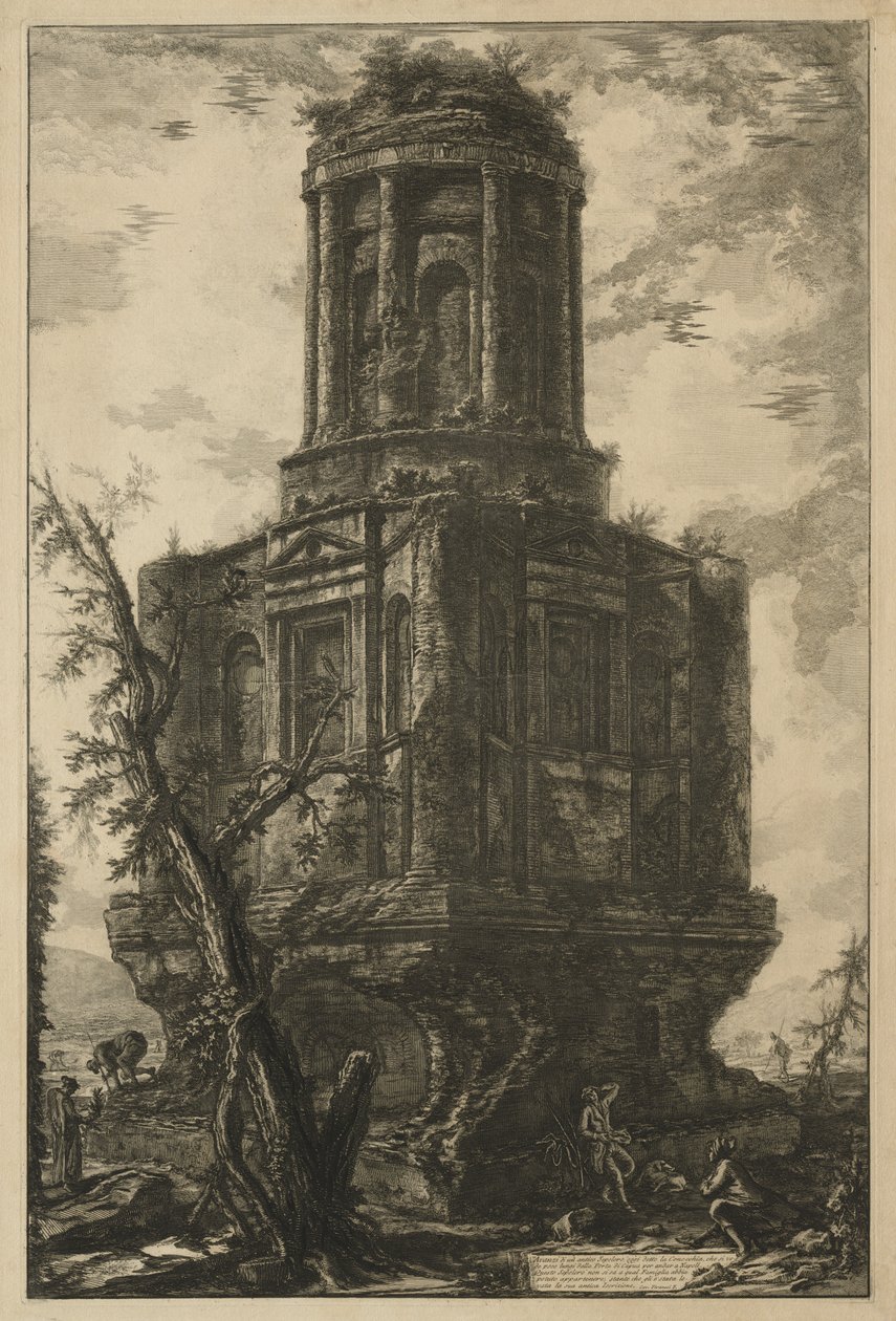 Widoki Rzymu: Grobowiec, zwany La Connocchia autorstwa Giovanni Battista Piranesi
