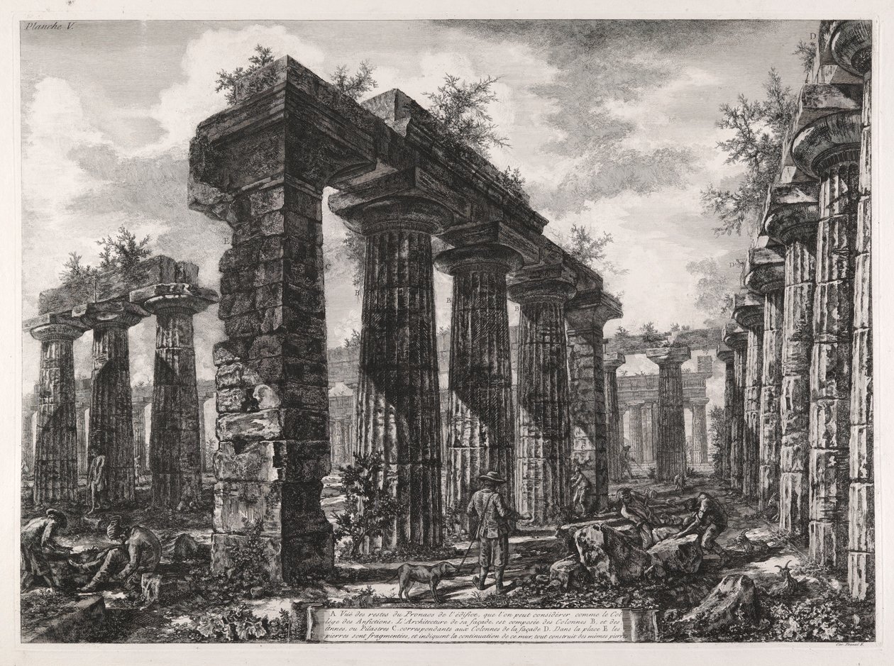 Widok szczątków Pronaosa z autorstwa Giovanni Battista Piranesi