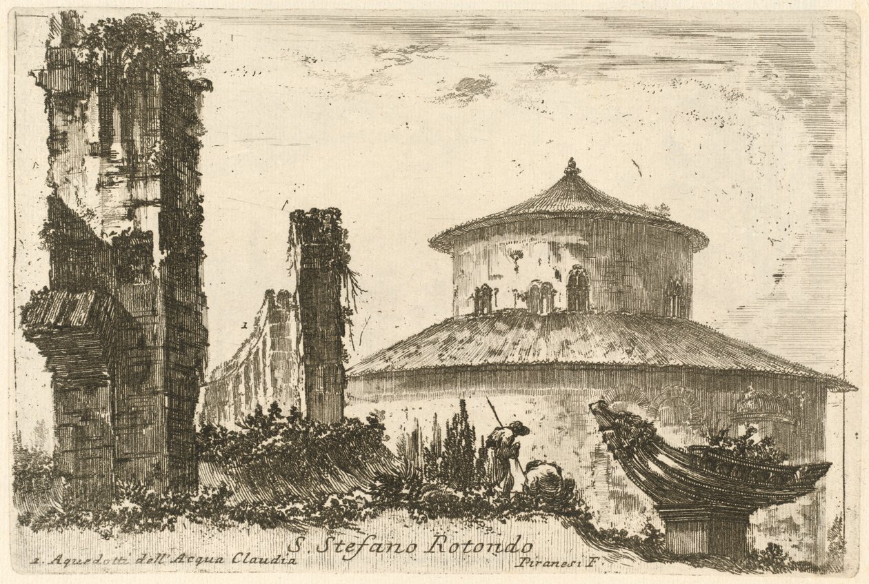 Różne widoki starożytnego i współczesnego Rzymu zaprojektowane i wyrzeźbione przez znanych autorów autorstwa Giovanni Battista Piranesi and Various Artists