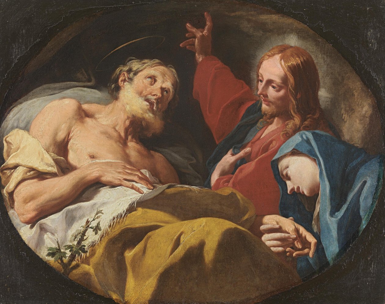 Der Tod des hl. Joseph autorstwa Giovanni Battista Pittoni