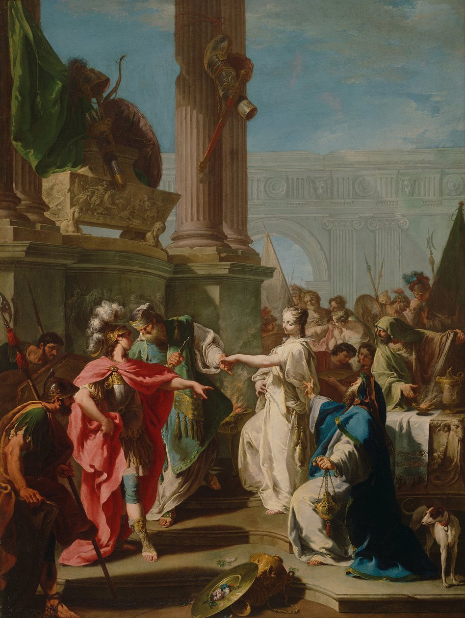 Ofiara Polyxena, 1734 autorstwa Giovanni Battista Pittoni