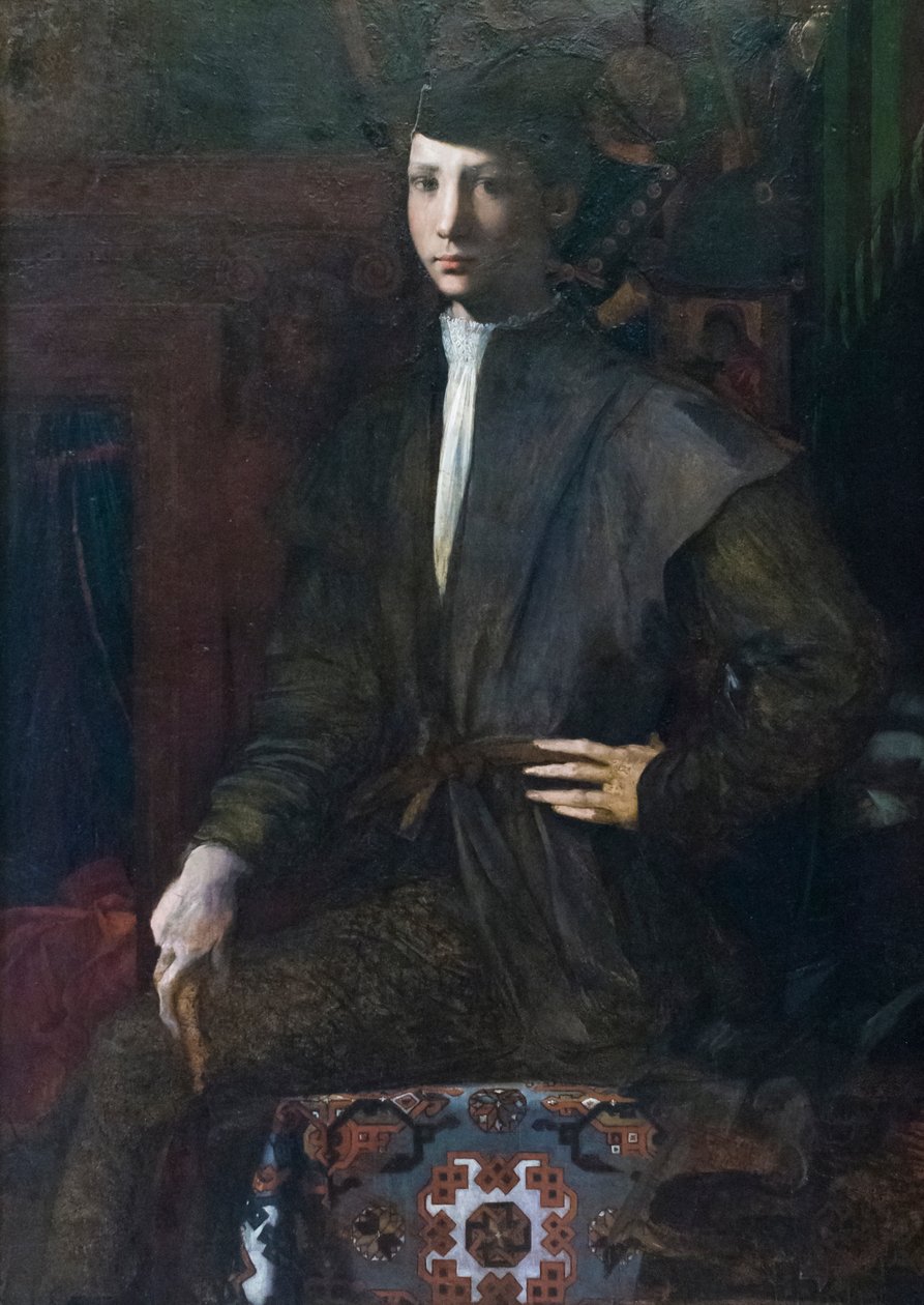 Portret młodego mężczyzny autorstwa Giovanni Battista Rosso Fiorentino