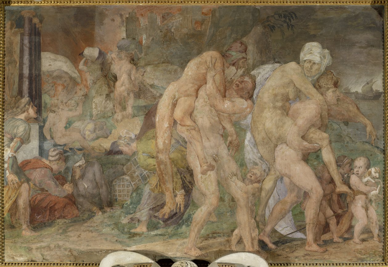 Bliźniacy Katanii autorstwa Giovanni Battista Rosso Fiorentino