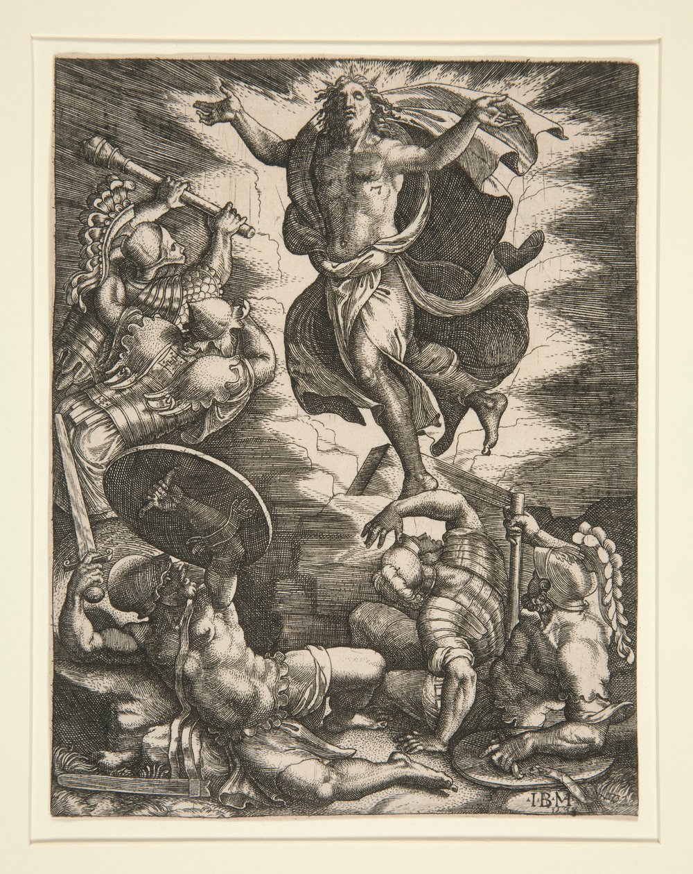 Zmartwychwstanie autorstwa Giovanni Battista Scultori