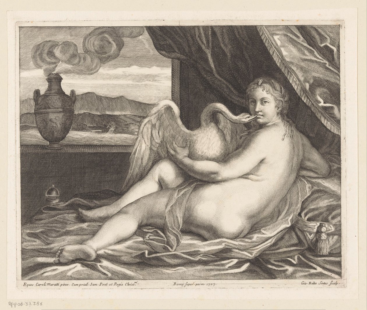 Leda i łabędź autorstwa Giovanni Battista Sintes