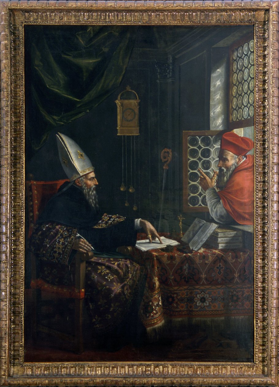 Święty Hieronim ukazuje się świętemu Augustynowi autorstwa Giovanni Battista Tassinari